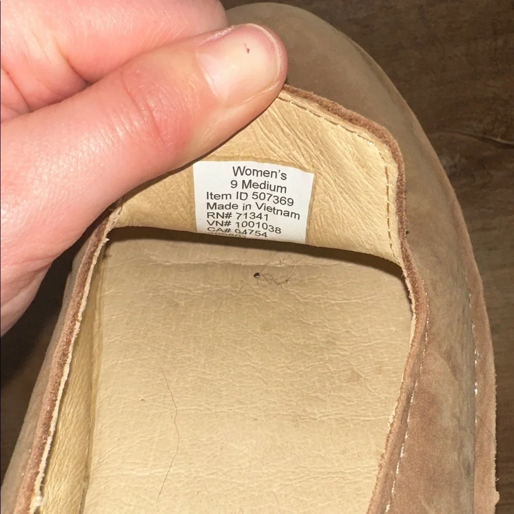L.L. Bean Women's Tan Suede Slip-On Loafers